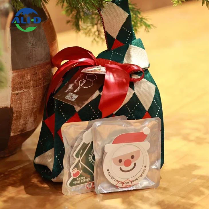 Christmas-Themed Circular Brew Drip Coffee Pouches